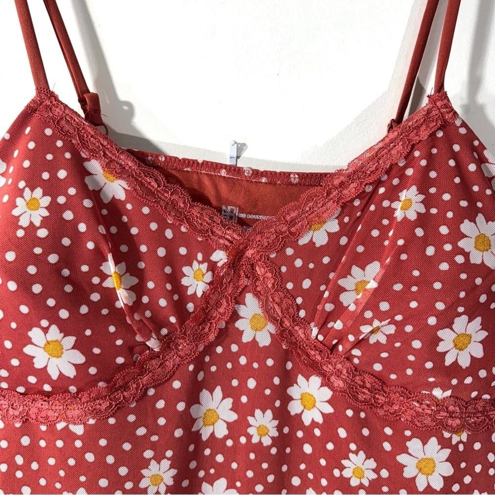 No Boundaries Y2K Pink Floral Babydoll Dress NWT - Picture 3 of 15